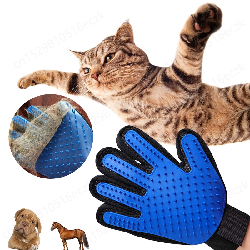 Pet Glove Cat Grooming Glove Pet Deshedding Brush Glove for Cats Dog Hair Remove Brush Dog Cleaning Combs Massage Gloves