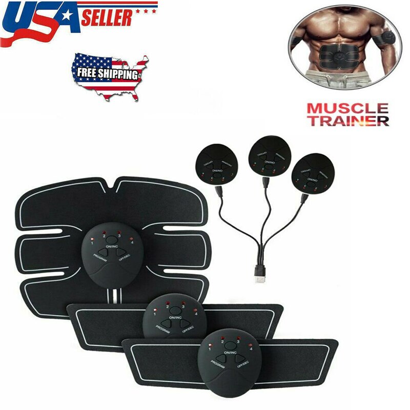 Toner de stimulateur d'abs de formateur de Muscle Abdominal de forme physique rechargeable d'usb 4 en 1 Applicable au bras et à la cuisse de taille d'abdomen