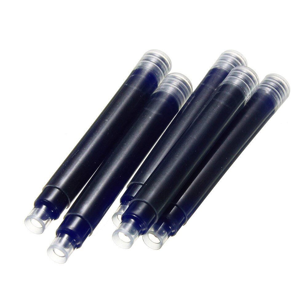 Disposable Fountain Pen Standard Ink Refills Black Blue Office Writing Pens Replacement Parts: Blue