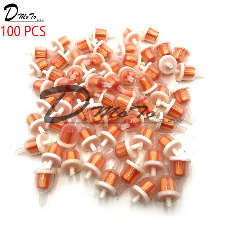 Neue 100 stücke Universal- Gas Öl Kraftstoff Filter 50cc 70cc 90cc 110cc 150cc 250cc China Atv Schmutz Fahrräder gehen Karts, Rolle, Motorrad