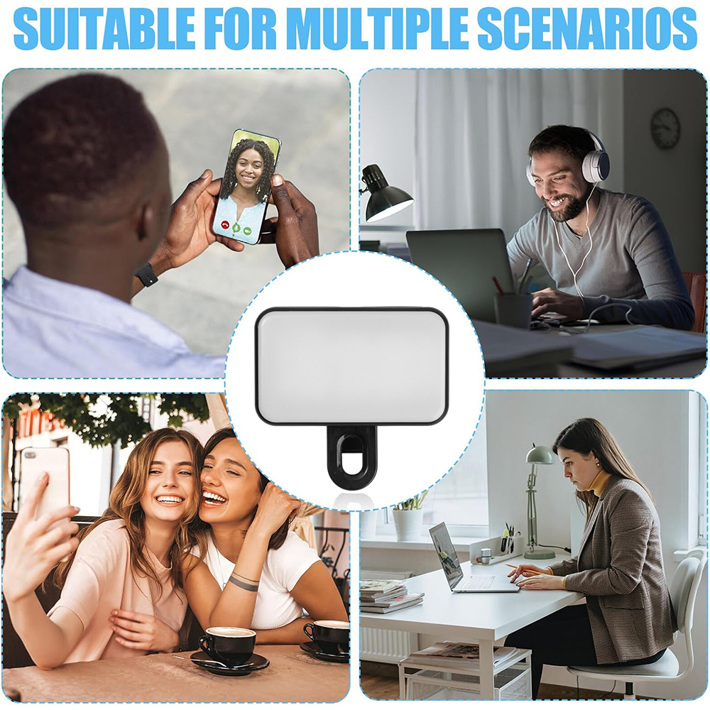 Mini-Fülllicht, aufsteckbare LED-Selfie-Lichter für Telefon, Laptop, Tablette, PC, Kamera, universelle wiederaufladbare Fotografie, machen-hoch-Fülllampen