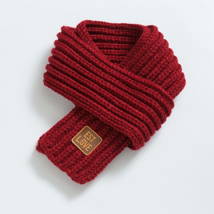 Pañuelos para niños, bufanda de cuello para bebés y niñas, bufanda suave Lisa para cuello, anillo de cuello elástico, bufanda para bebés, Invierno: Borgoña