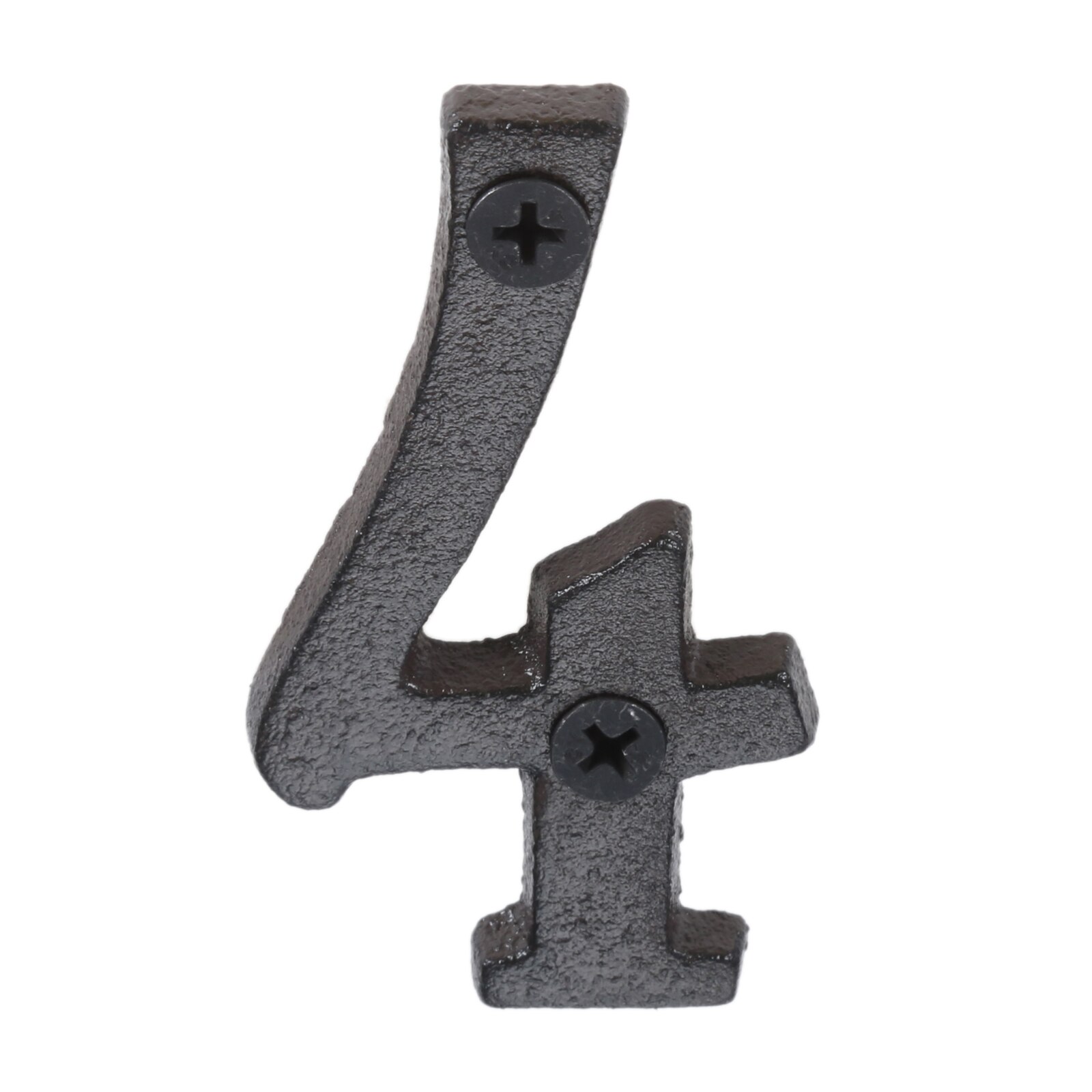 Metall Buchstaben Zahlen Zeichen w/schraube 7,5-8cm Schwere Textur Gusseisen Türschild Wand Ornament DIY Home/Hotel/Bar Outdoor Adresse: Black