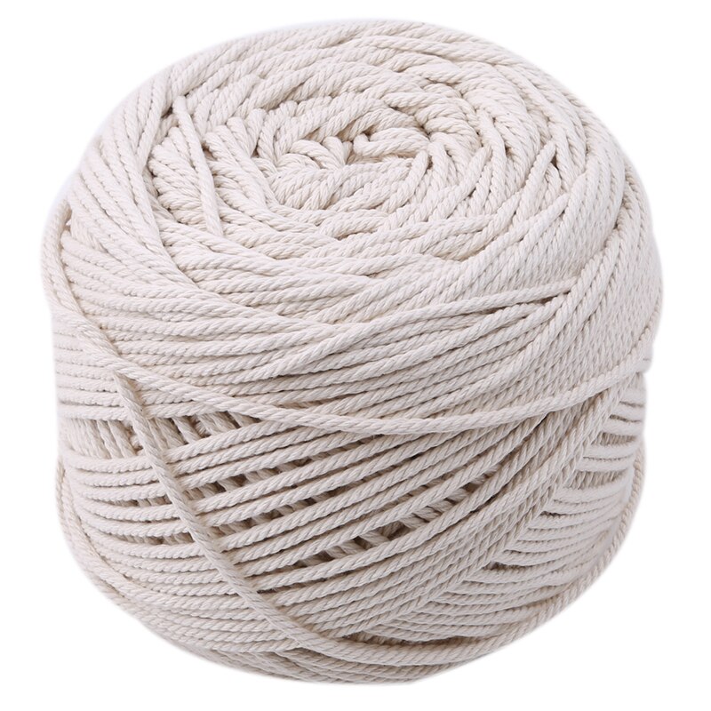 1mm/2mm/3mm Natural Handmade Cotton Cord Thread Macrame Crochet Rope DIY Hanging Tapestry Weaving Yarn Knitting Rope