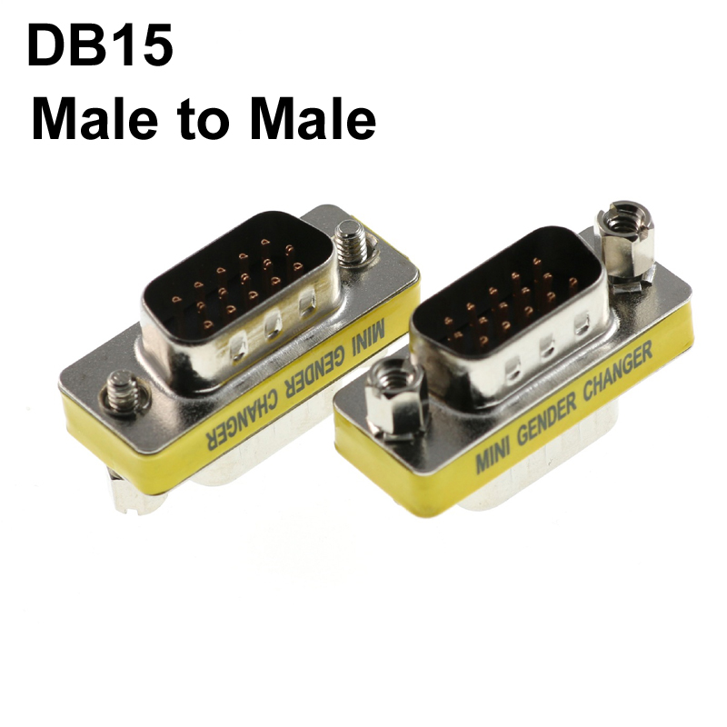 MINI DB9/DB15 9/15Pin Female/Female/Male Gender Changer VGA Plug connector Adapter D-Sub RS232 Serial Plug Connector