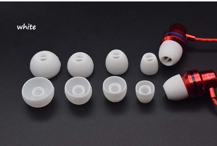 Soft Silicone Earbuds Ear Tips Ear Gels for Sennheiser CX 3.00 CX 5.00 In Ear Headphones 4Pairs: White