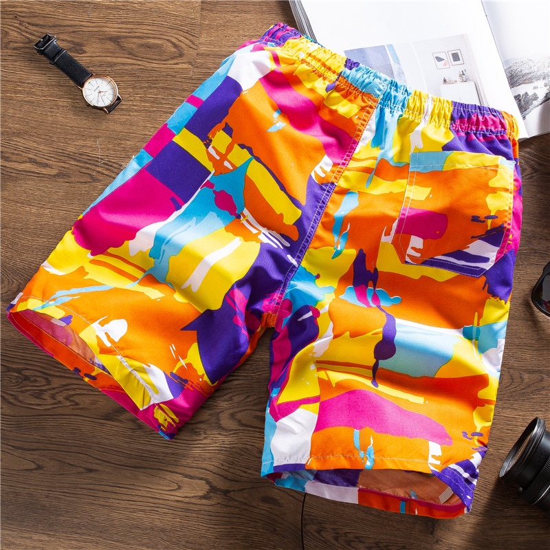 Zomer Strand Shorts Board Surf Oranje Mannen Sneldrogende Shorts