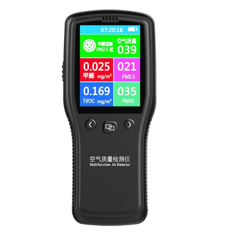 PM2.5 Detector Luchtkwaliteit Monitor Digitale Testen Apparaat Voor Toezicht Formaldehyde TVOC PM2.5 PM10 HCHO