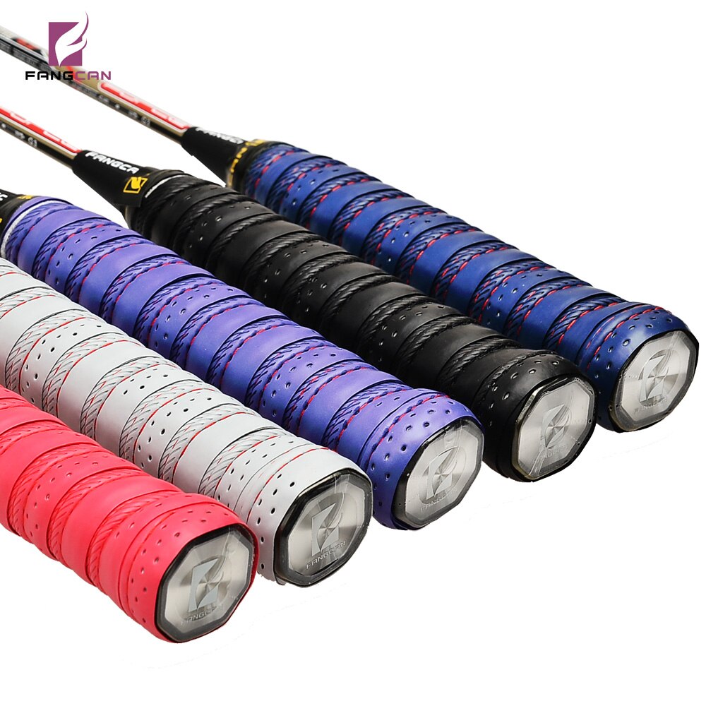 Fangcan Pu Lederen Tennis Vervanging Grip Tape Dikke Squash Badminton Tennis Racket Geribbelde Grip Kussen Wrap