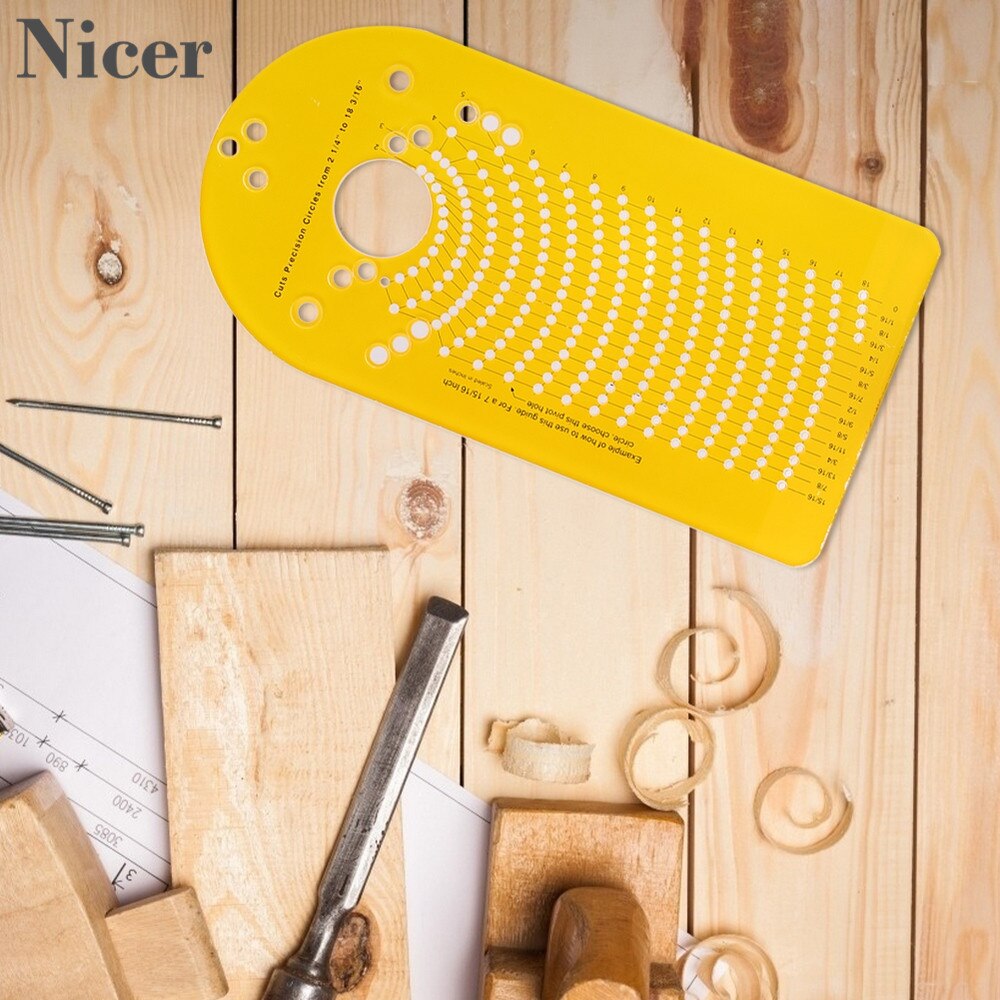 DIY Circle Cutting Jig For Hand Trimmer Wood Router Woodworking Milling Circle Yellow Circle Cutting Jig For Plunge Router