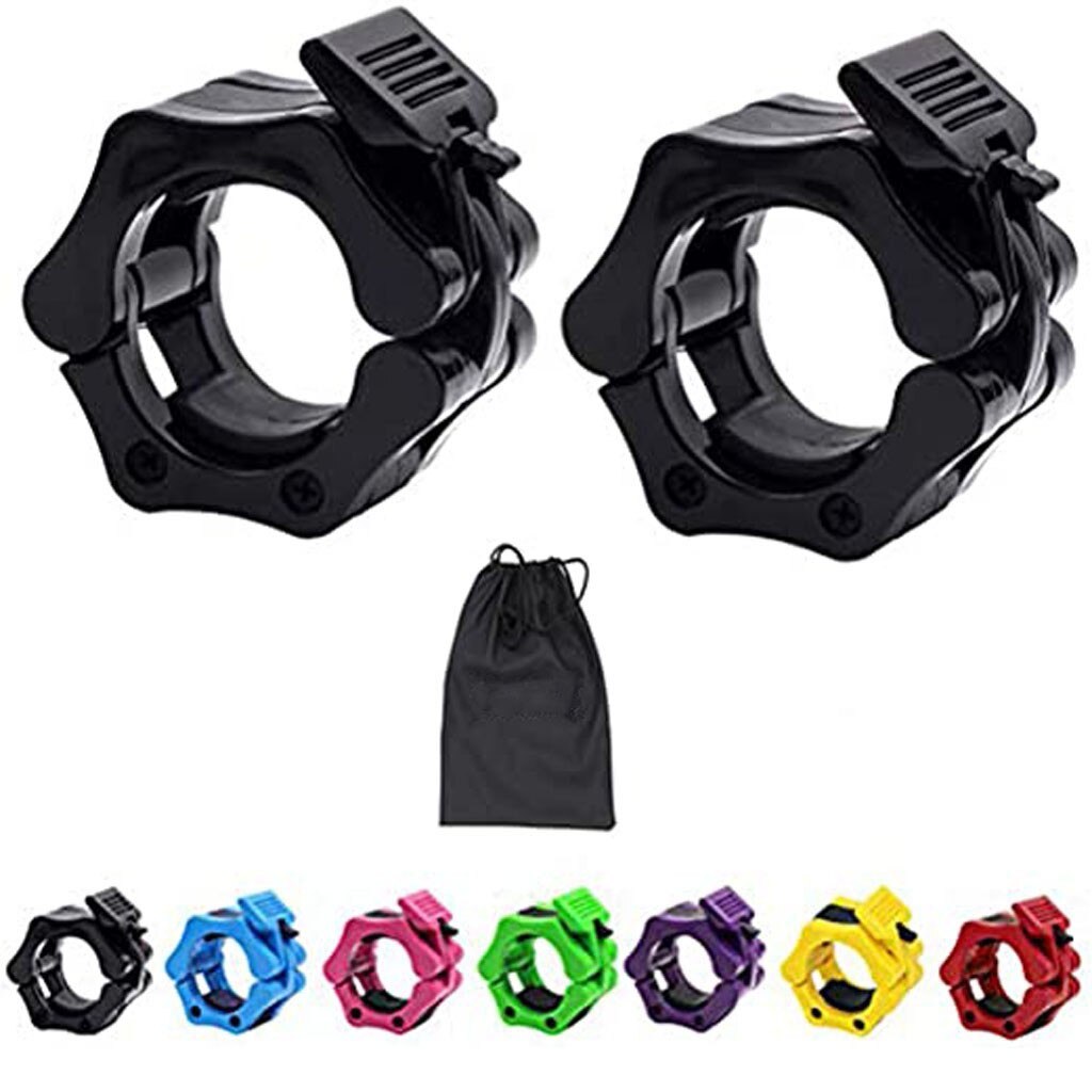 Barbell Weight Lifting Bar Bumper Plates Lock 2 Inch Barbell Collars - Quick Release Olympic Barbell Clamp Weightlifting #j1p