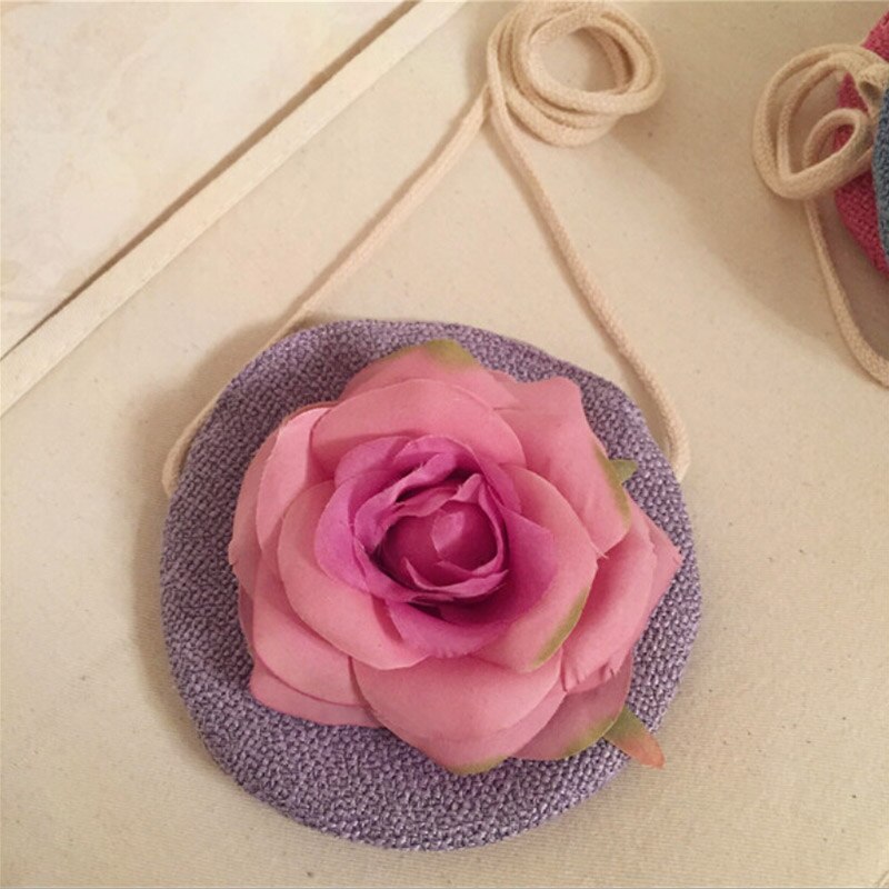 2020 crianças saco do mensageiro artesanal rosa flor bolsa criança bolsa de ombro bolsa moeda decoração monedero portemonnee
