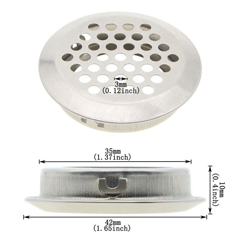 12/24/50pcs Air Vent Louver Cabinet Air Duct Vent Mesh Mesh Cabine Cupboard Hole Air Vent Cover Louver for Kitchen Cupboards
