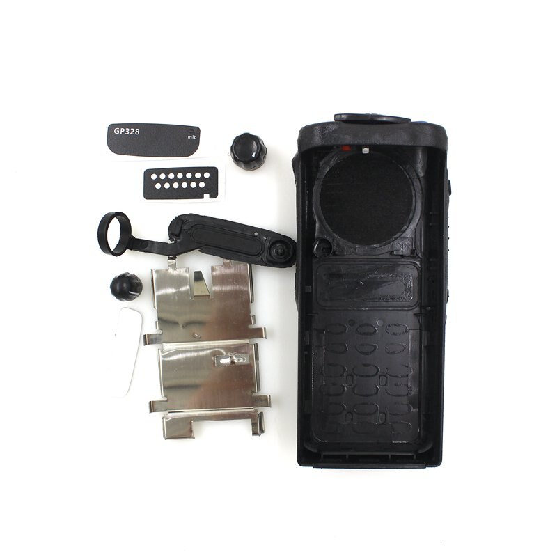 Boîtier noir boîtier avant coque Surface + cache poussière + bouton pour Motorola GP328 PRO5150 GP340 accessoires Radio