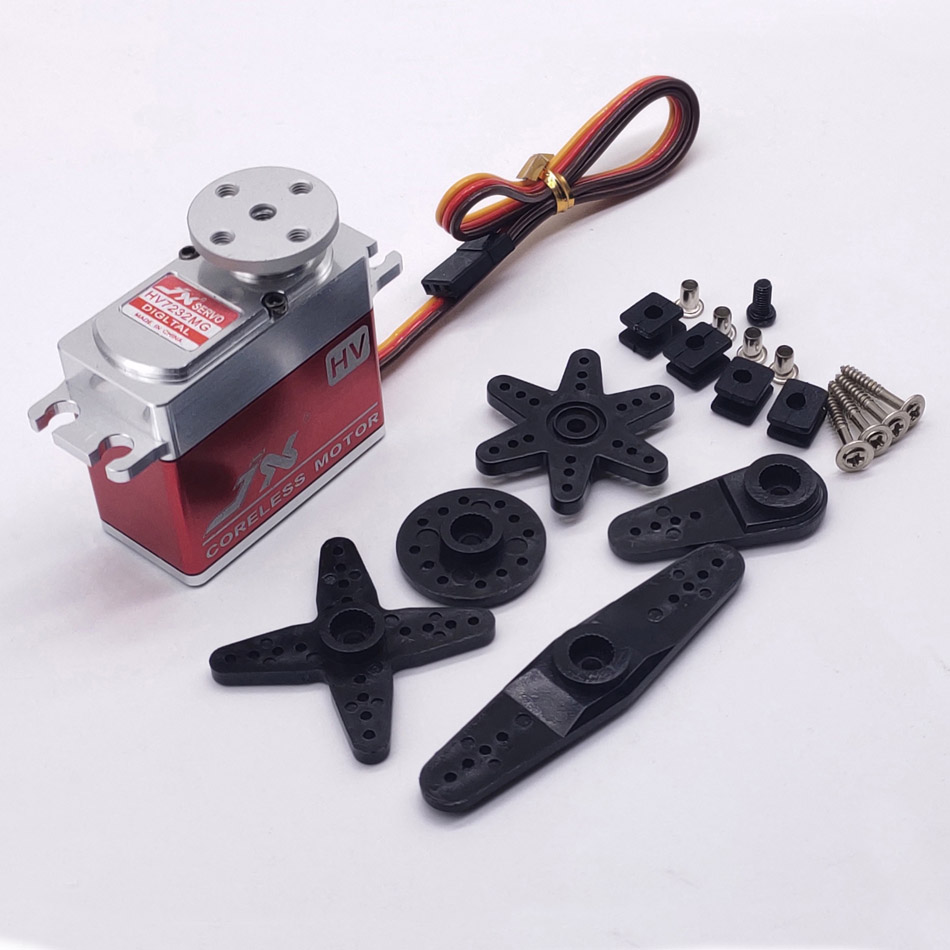 JX HV7232MG 32kg large torque water proof metal gear standard digital CORELESS servo high speed servo robot arm/rc car/airplane: Light Grey