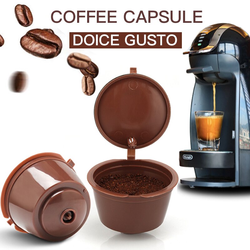 Cápsula de café recargable de plástico de 8 colores Compatible con modelos Dolce Gusto para rellenar cestas de filtro taza de café