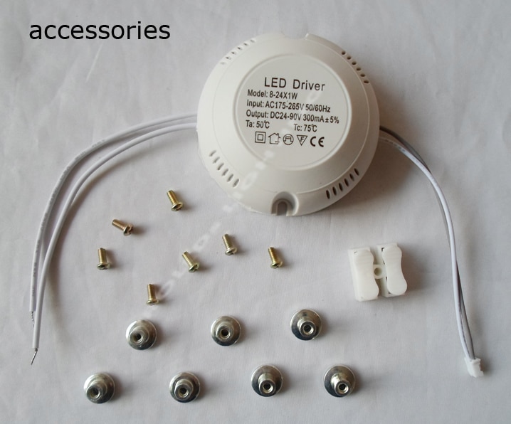 1 PACK round 24W LED ceiling light 2300LM PCB led plate DIA 272MM circular techo LED 120v 220V 230V 240V repalce 2D tube