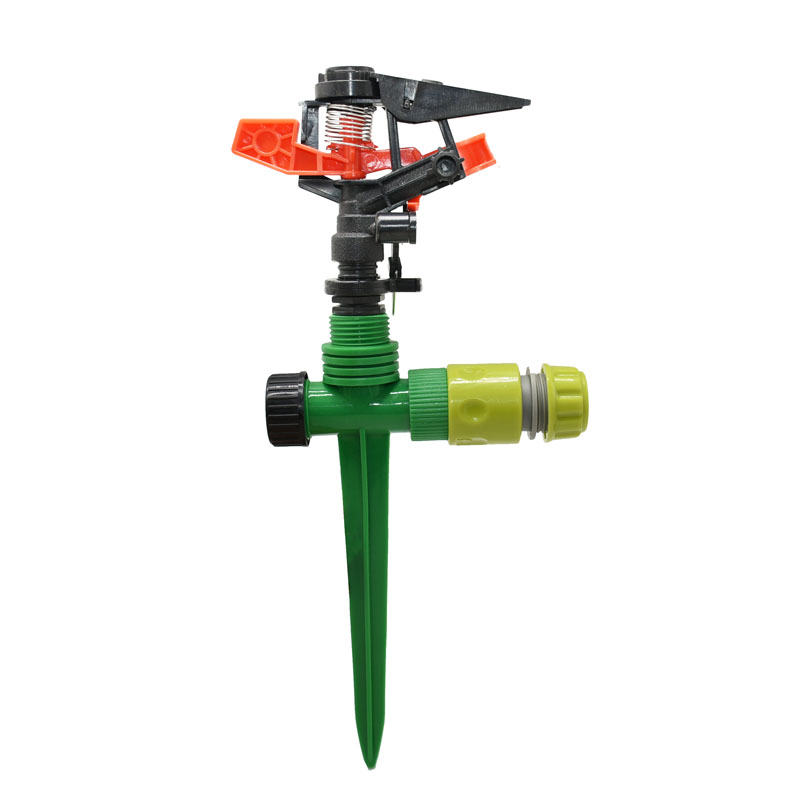 Säädettävä puutarhanurmikon sadetin suutinpitimellä pyörivä sprinkleri keinuvipu suuttimet puutarhan nurmikon kastelu 1/2 " 3/4 " letku 1 kpl: 1 i 2 letku