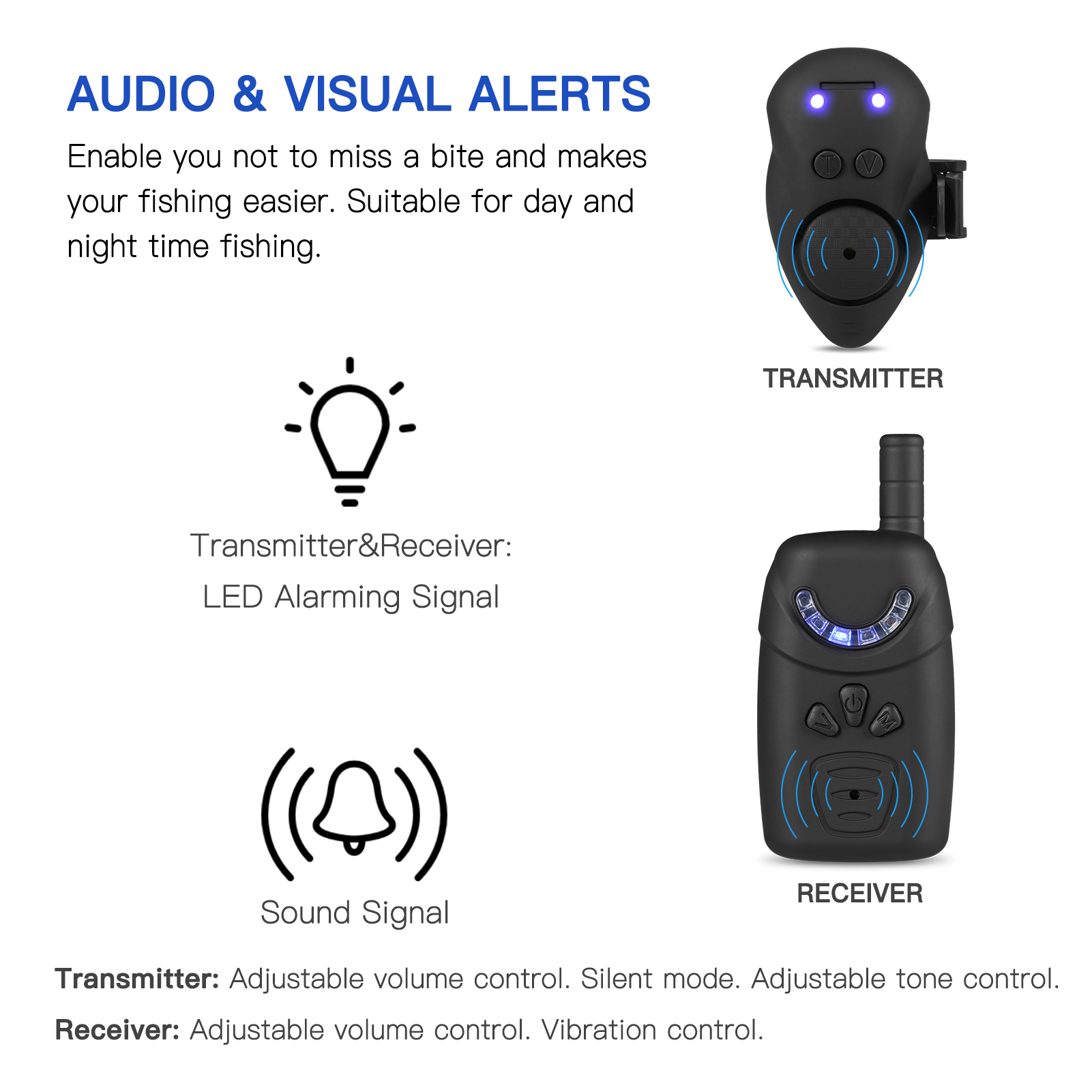 Excellent Alarm Fishing Alarm Portable Electronic Fishing Bite Alarm Night Fishing Smart Reminder Bite Alarm Night Fishing