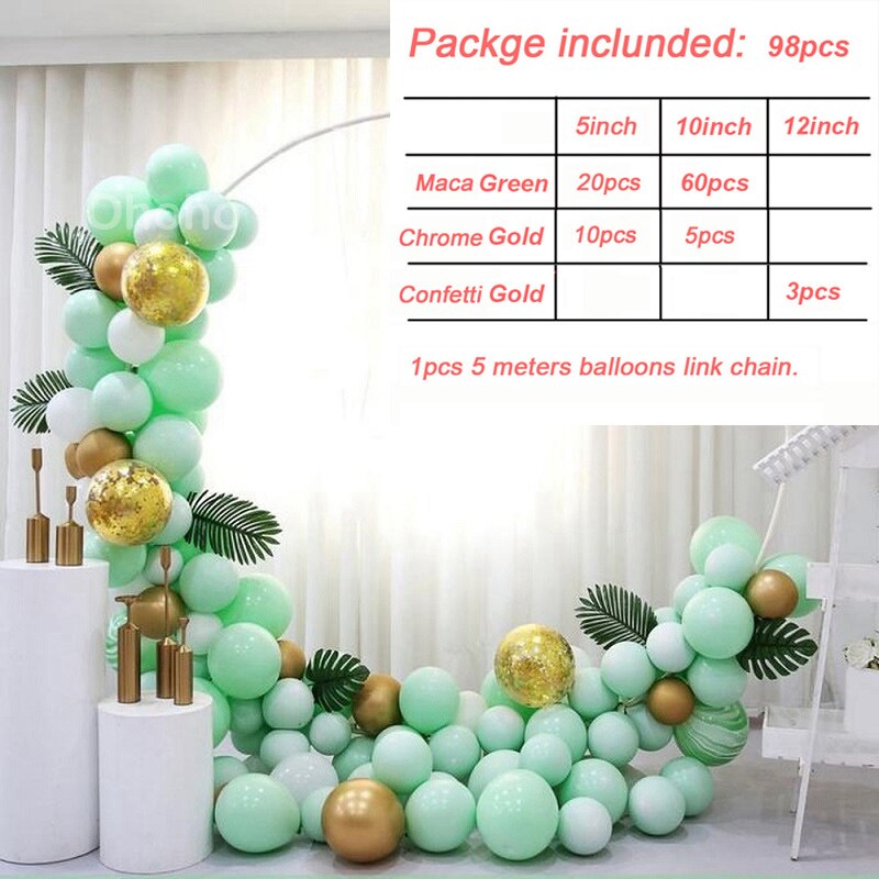 Ohoho macaron regnbue ballon guirlande bue sæt 1st fødselsdagsfest indretning bryllup baggrund voksen metal ballon baby shower: Ballonbuesæt 4