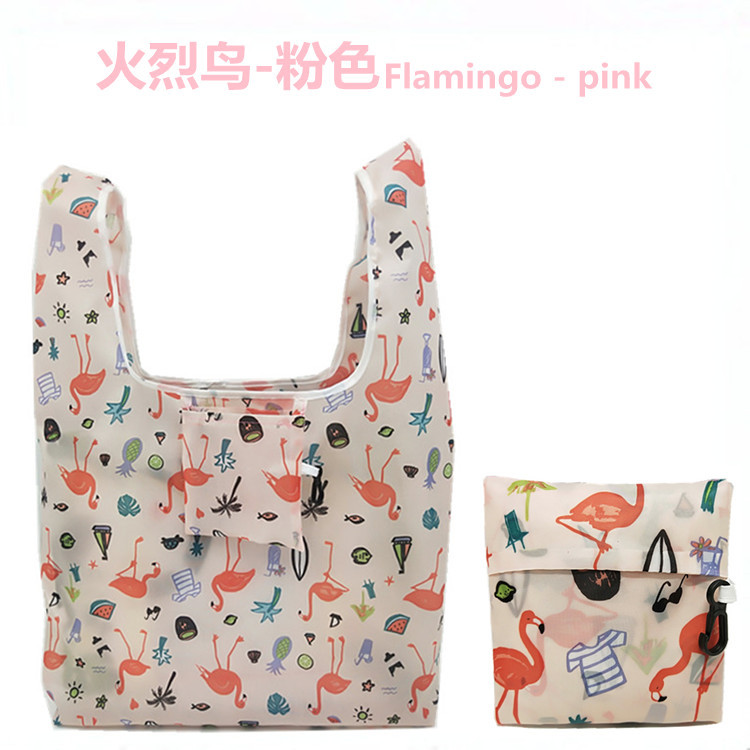 Portable Square Bag Reusable Storage Bag Fashionable Low Carbon Polyester Shopping Bag Storage Portable Strawberry Folding Bag: 1