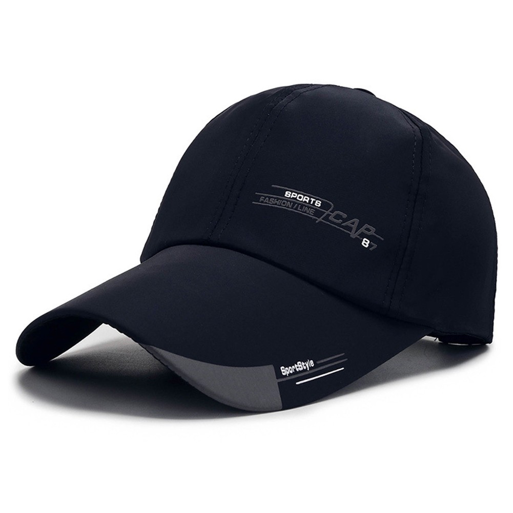 1 gorra de béisbol de ala larga, gorra con visera, impermeable, deporte, lengua de pato, mujeres, hombres, gorra de béisbol de secado rápido para exteriores, gorra ajustable para el sol: Azul cielo