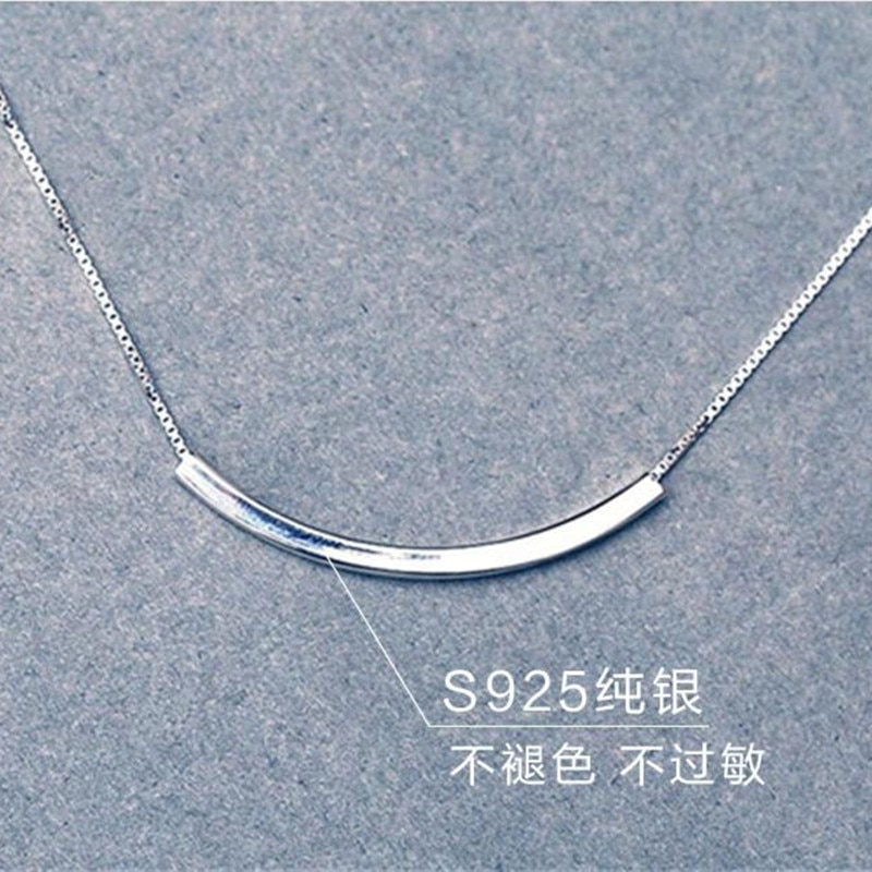 925 Sterling Silver Jewelry Fresh Temperament Japanese And Korean Simple Clavicle Chain Necklaces H9