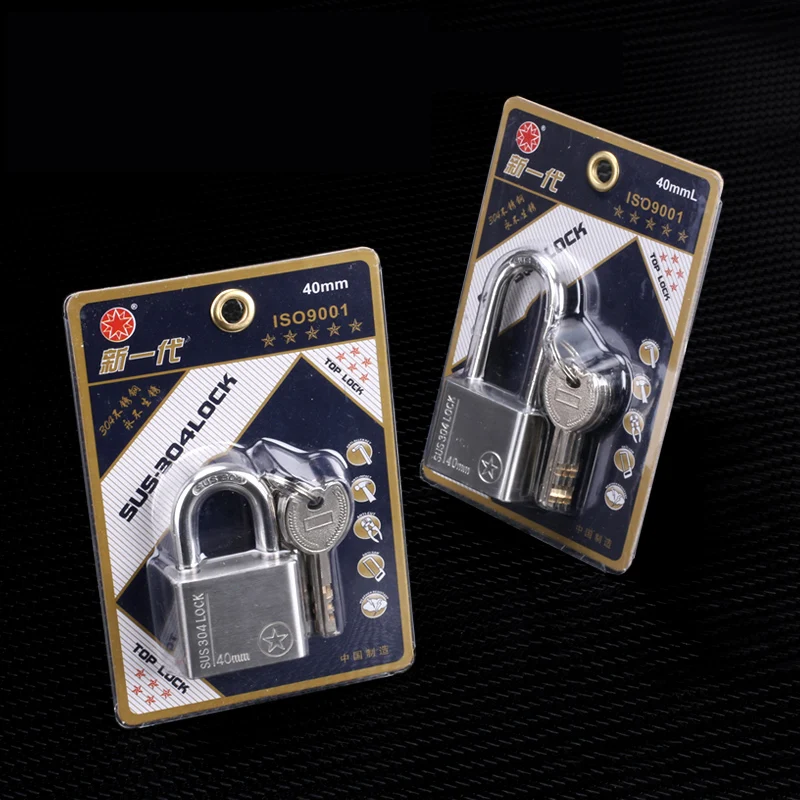 304 Stainless Steel Padlock 30mm Cabinet Outdoor Lock Head Furniture Lock Waterproof Rust-Proof Door small lock