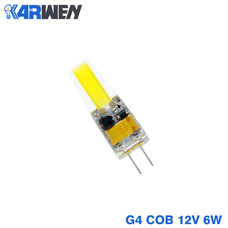 Nueva lámpara LED G4 G9 3W 6W 9W bombilla LED COB E14 AC DC 12V 220V Lampada LED G9 COB 360 lámpara de haz G4 luces COB reemplazar halógeno: Blanco / Verde