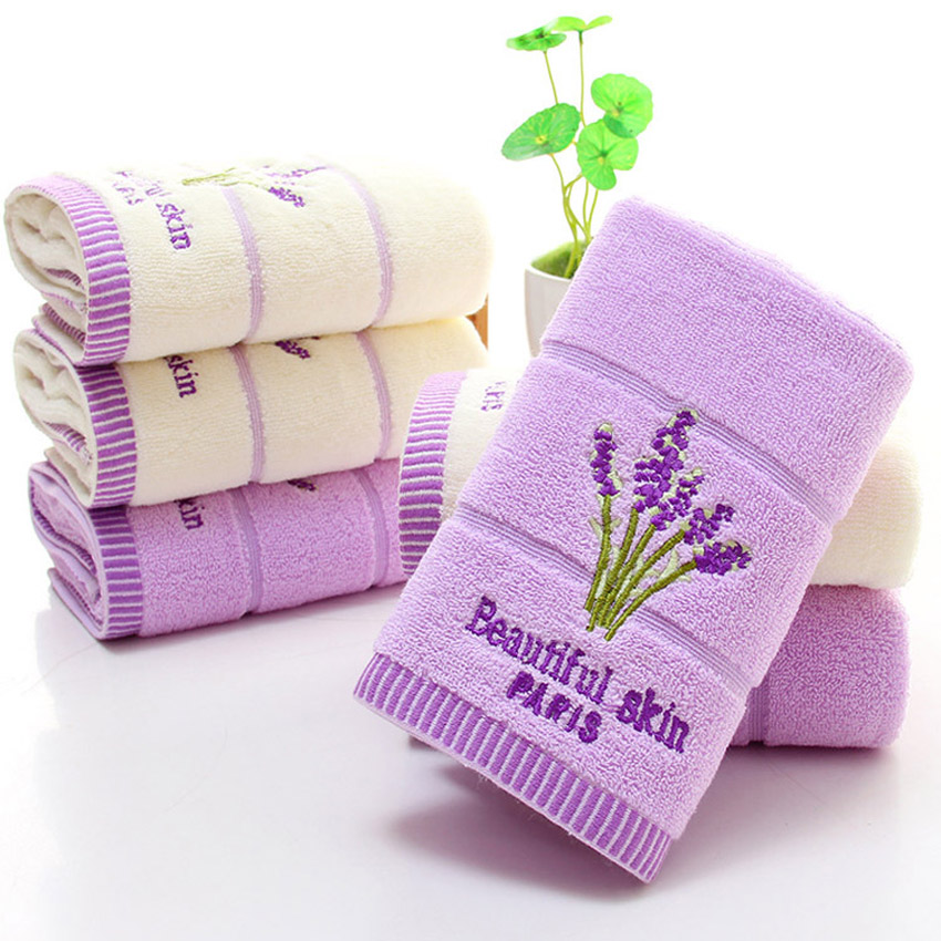 Zachte Lavendel Handdoek Set 100% Katoen Afdrukken Bad Schoonheid Gezicht Handdoek Hotel Spa Handdouche Handdoek Voor Volwassen Kid Thuis toalla De Ducha