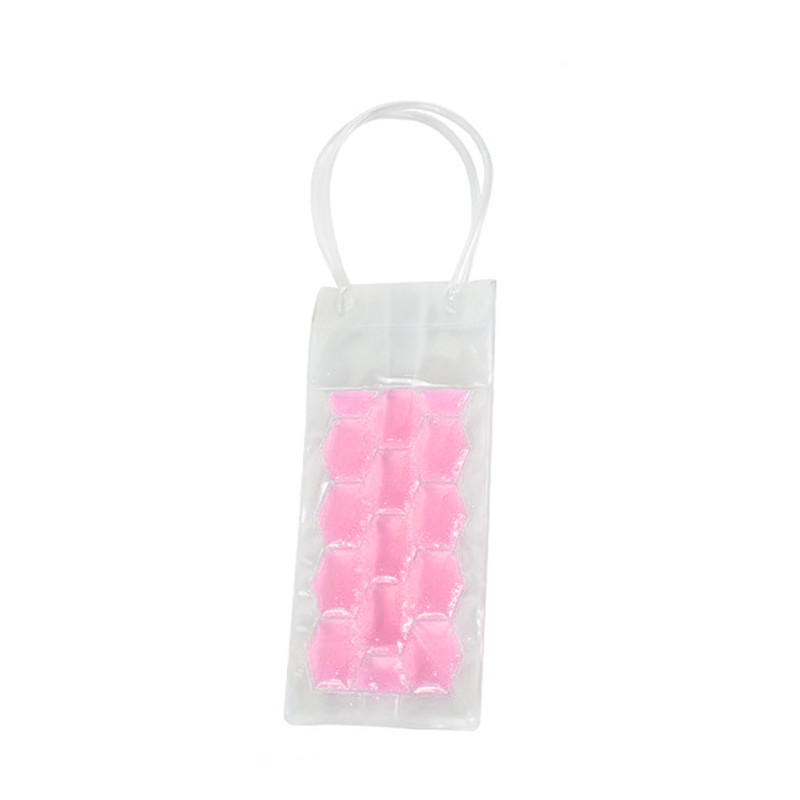 PVC Wine Bottle Freezer Bag Chilling Cooler Ice Bag Beer Cooling Gel Holder Carrier Portable Liquor Ice-cold Tool: pink