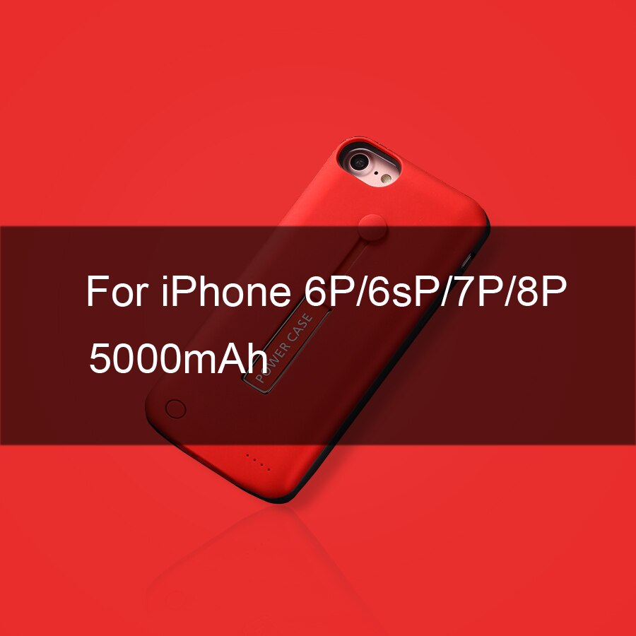 10000mAh Ladegerät Fall Für iphone 6 6 s 7 8 Plus Power Bank Lade Fall Für iphone X XS Max XR 6 s Batterie Fall: Red i6P 6sP 7P 8 P