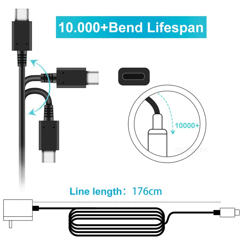 Spina ue e usa caricabatterie adattatore ca compatibile Nintendo Switch NS Console di gioco USB 5V tipo C alimentazione