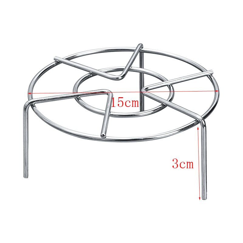 Stainless Steel Steamer Rack Multi-Purpose Steam Tray Stock Pot Steaming Tray Stand Kitchen Cookware rice cooker steaming rack: 15xH3cm