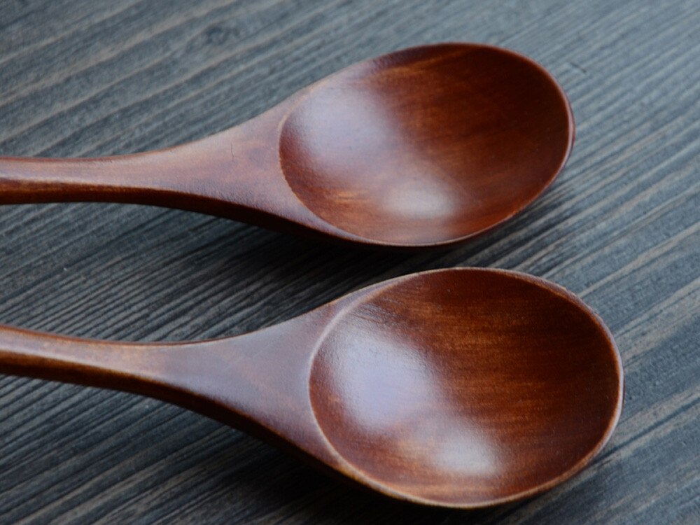 2pcs Houten Lepel Keuken Koken Soep Theelepel Gebruiksvoorwerp Catering Tool Rijstkoker Lepel Houten Lepel Lange Keuken Tool
