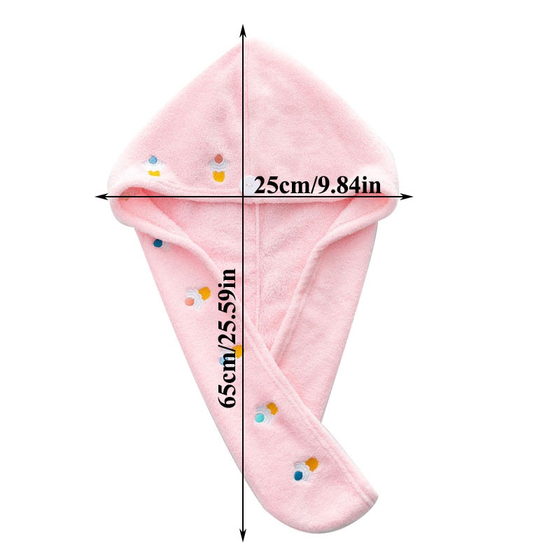 Haardroogkap, sneldrogende handdoek, microvezel handdoek, muts, superabsorberend, tulband, hoofddoek, dameskap voor lang haar, droogkap, mutsen