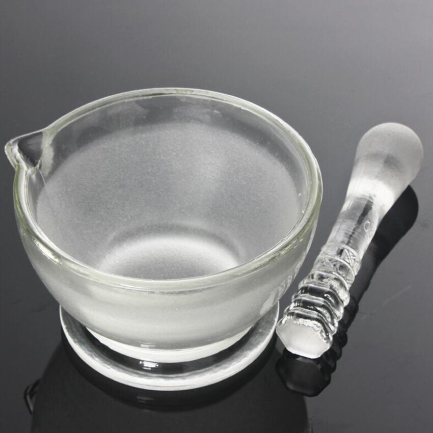 1pcs diâmetro do laboratório 90mm vidro almofariz e pilão de vidro tigela de argamassa alho pugging pot para casa restaurante