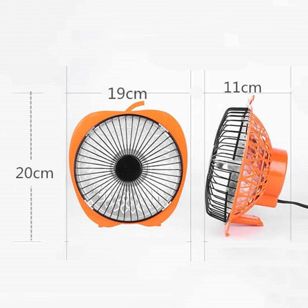 Winter mini elektrische kachel zonne-energie 6 inch cartoon elektrische kachel kantoor desktop kachel kleine kachel ventilator oranje