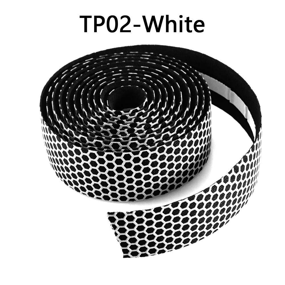 Cinta perforada de cuero PU para manillar de bicicleta, 2 rollos, transpirable, suave, engranaje fijo, accesorio de ciclismo, MICCGIN: TP02-White