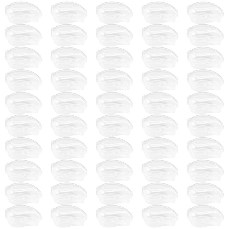 50 Pcs Transparent Cake Boxes Cake Packaging Case Dessert Box Fruit Storage Box for Cake Fruit Candy: Clear