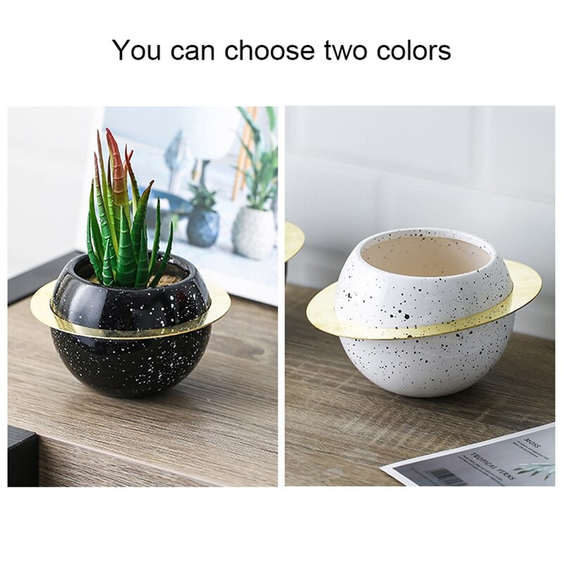 Hydrocultuur Bloempot, Niet-poreuze Bloempot, Planeet Bloempot, Keramische Bloempot, kunstmatige Bloempot, Desktop Decoratie