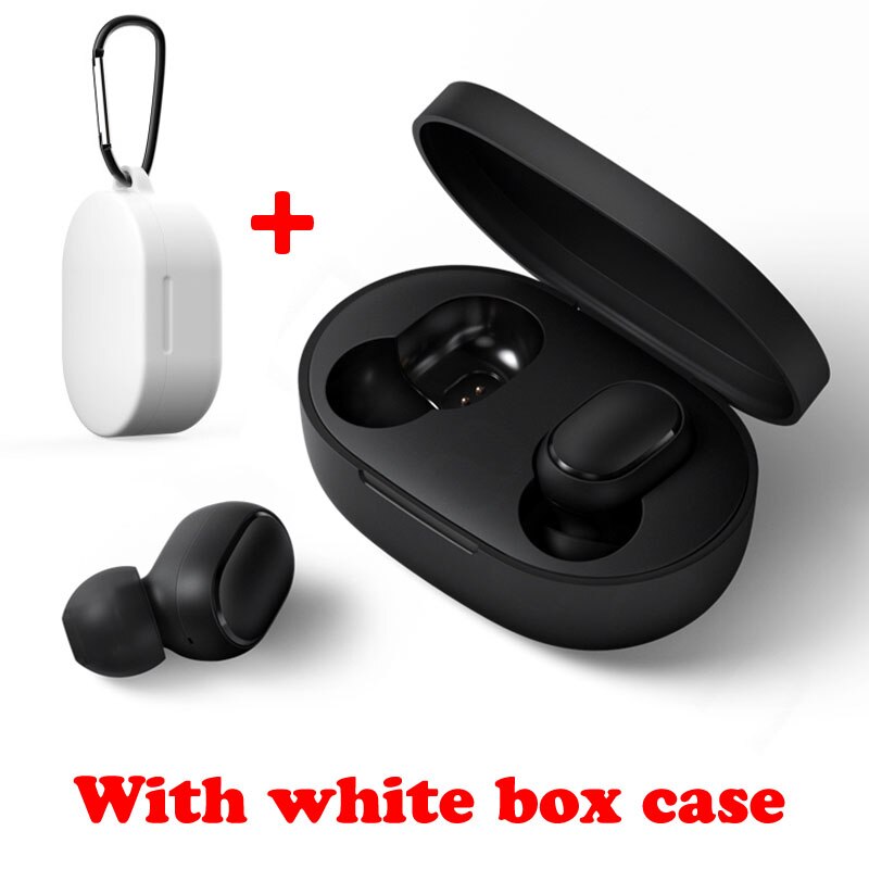 Alkuperäiset xiaomi redmi airdots tws bluetooth 5.0 langattomat bluetooth kuulokkeet stereo basso nappikuulokkeet: Valkoinen kotelo