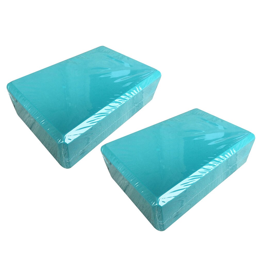 thumbnail image 2 of 2Pcs Yoga Blocks EVA Foam Yoga Bricks Non-slip Light Weight Odourless For Pilates Fitness Stretching Workout Blue 2 of 9