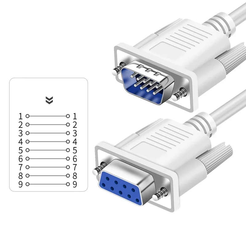 DB9 9Pin série RS232 câble d'extension connecteurs de Port de données femelle pur cuivre nickelé 9Pin COM rallonge 30AWG: Lavande / 4P