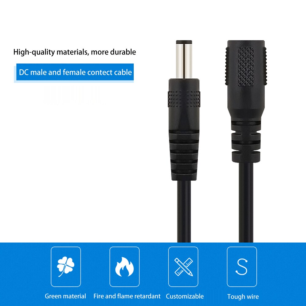 Câble d'extension d'adaptateur d'alimentation 5V, 1a/2a, 3.5x1.35mm, mâle/femelle, 1M/3M/5M/10M, pour caméra de vidéosurveillance et routeur