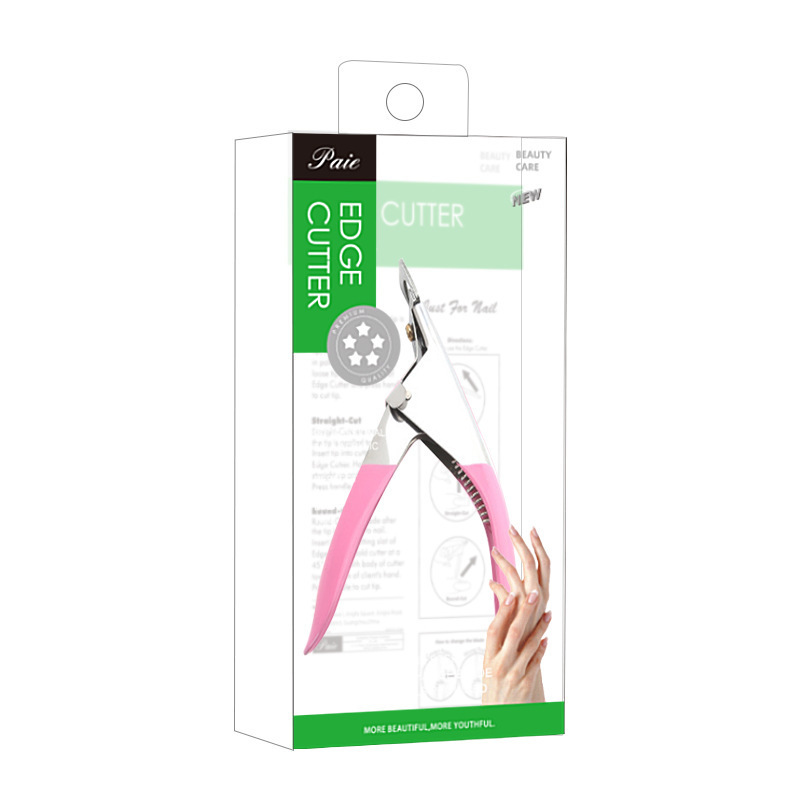 Acryl Valse Nagelknipper Rvs Nail Edge Cutter Straight Franse Tips Voor Acryl Nail Cutter: Pink-New Package