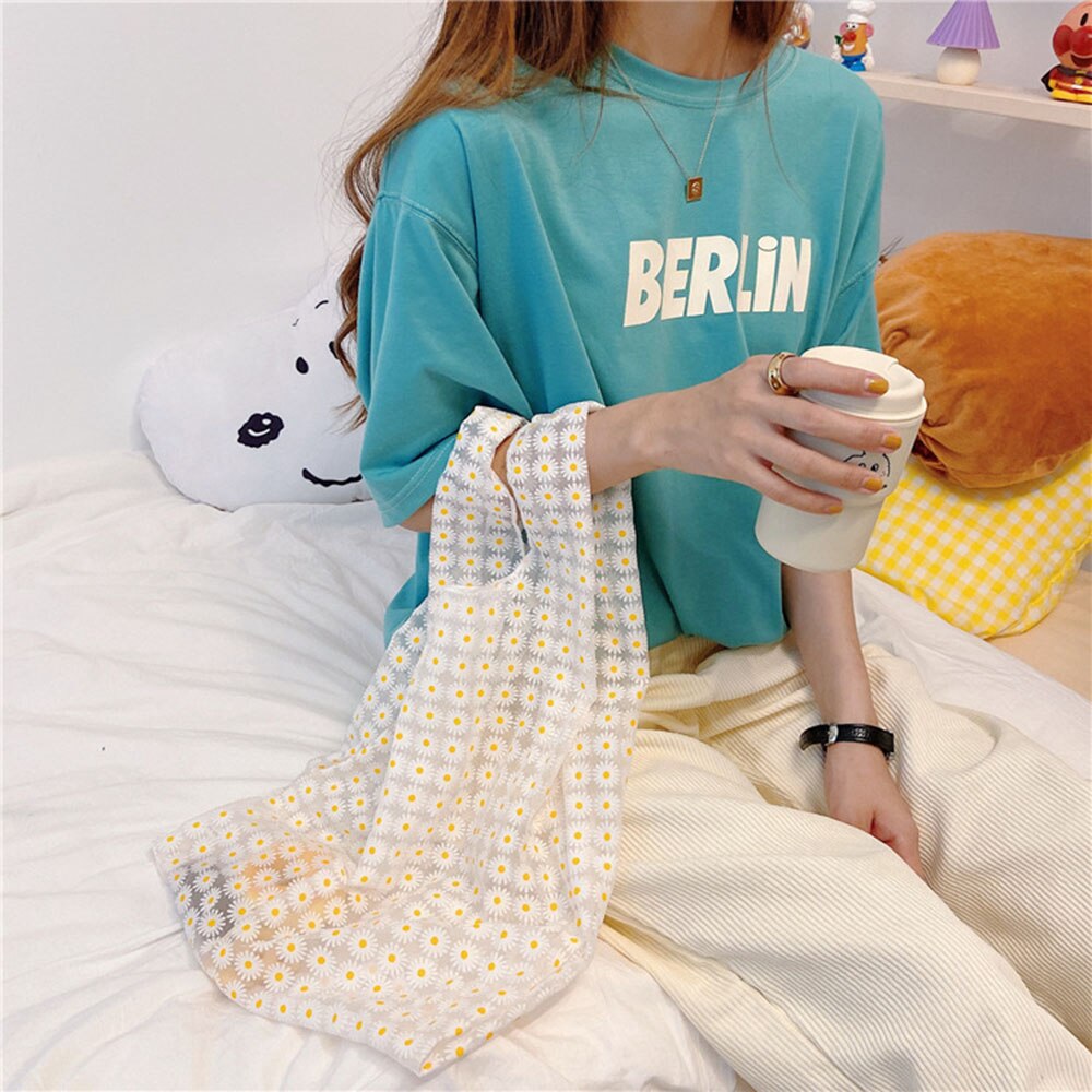 Women Embroidered Light Clear Organza Jelly Small Tote Messenger Shoulder Bags Female Beach Handbags Fresh Sweet Shopping bag