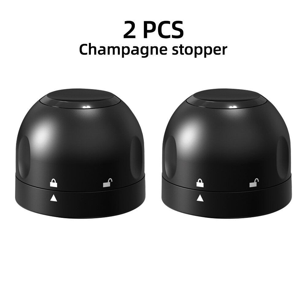 Vacuum Red Wine Bottle Cap Stopper Champagne Bottle Stopper Silicone Sealed Vacuum Retain Freshness Wine Plug Bar Tools 1/2/3ps: Champagne 2pc