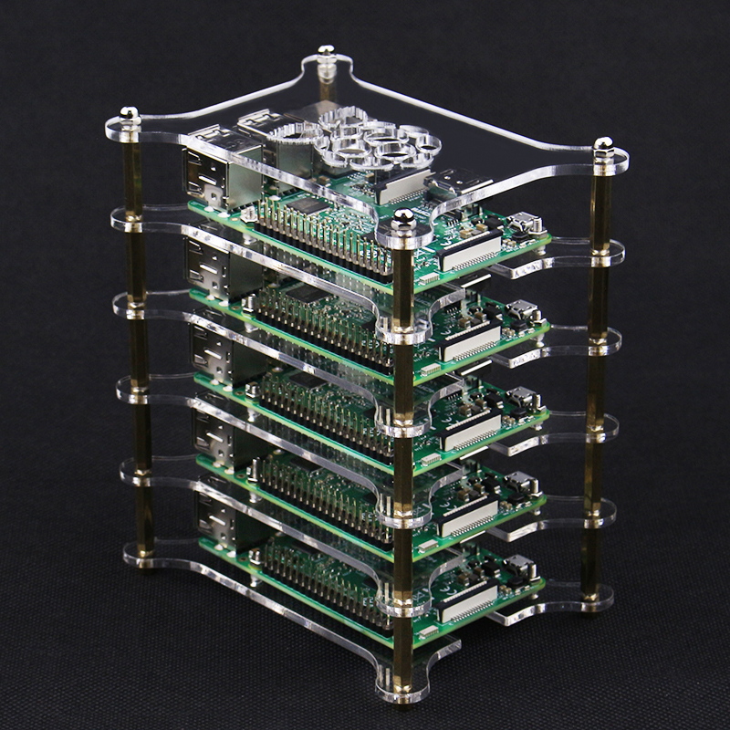 S ROBOT Raspberry Pi 4 Model B Acrylic Case Clear Transparent Shell For Raspberry Pi 3B/3B Plus Case RPI138