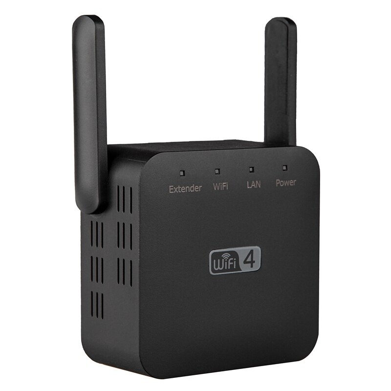 WiFi Signal Extender, Home 300 Mbps Wireless Repeater, WiFi Range Extender Signal Amplification Enhancer-Black